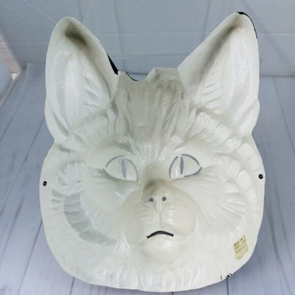 Vintage Black Halloween Scary Cat Mask Made In France Bayshore Collectors Piece - Picture 4 of 13